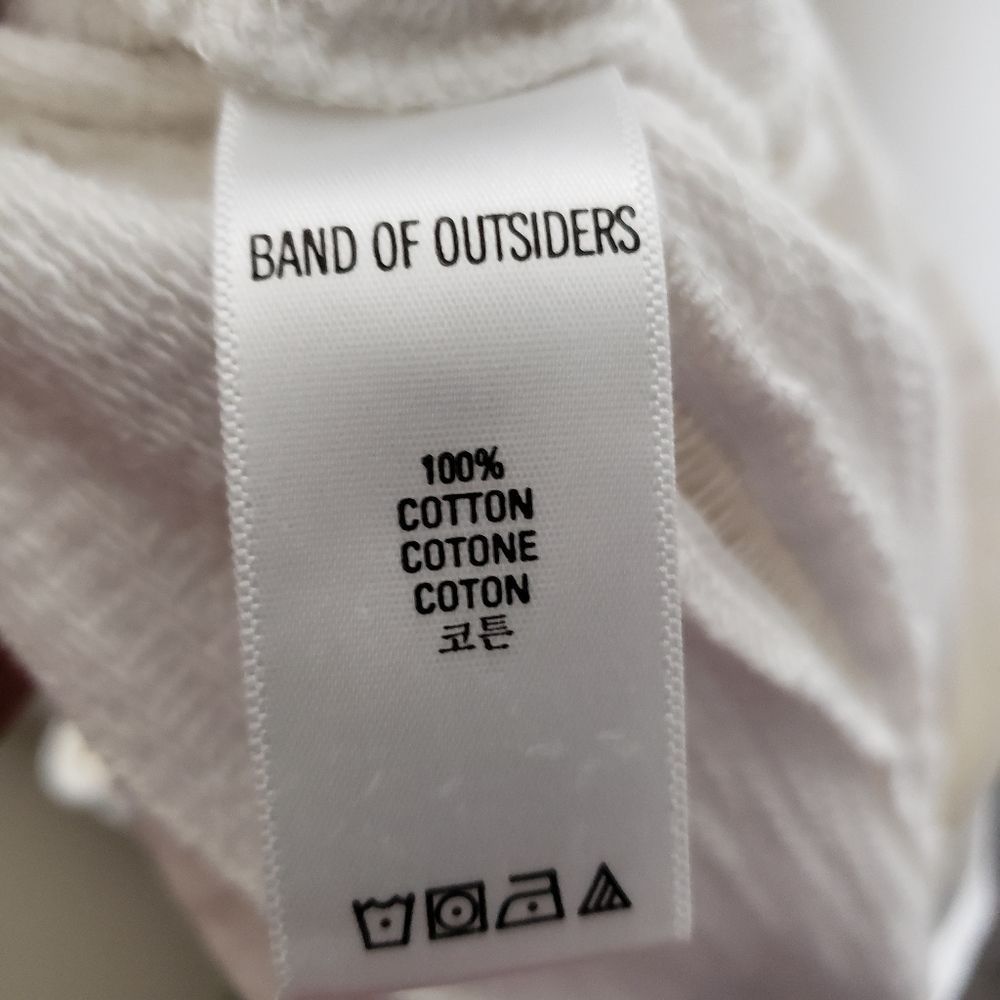 Band of Outsiders 100% Cotton Short Sleeve White Casual Dress Size L - Picture 2 of 5